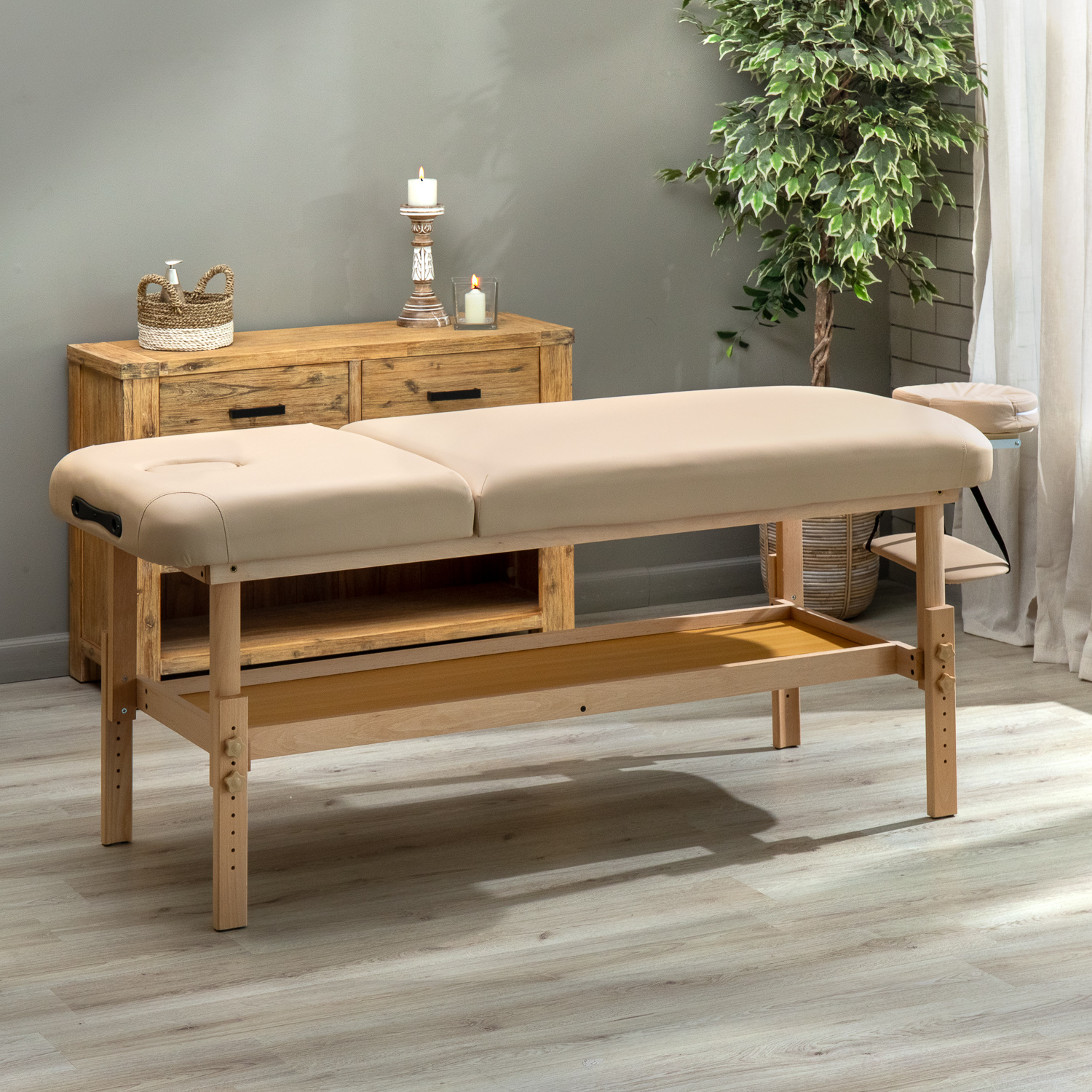 Spa Massage Bed – 2-Section – Beige