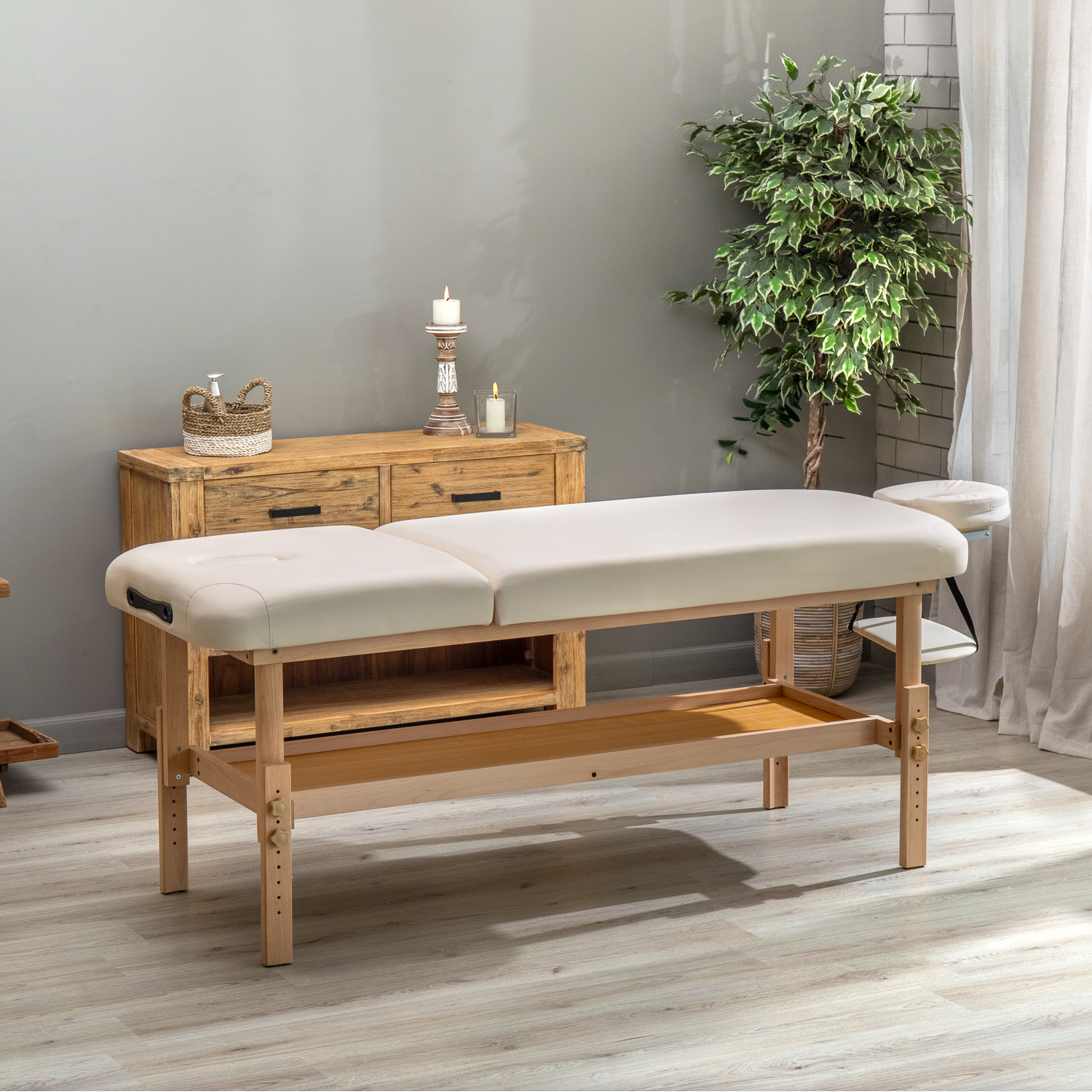 Spa Massage Bed – 2-Section – Taupe